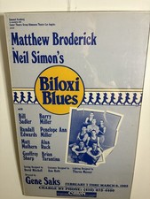 BILOXI BLUES - TOUR Window Card 1986 MATTHEW BRODERICK,NEIL SIMON