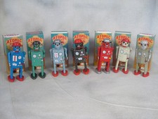 7 Atomic Robot Man Tinplate Key-Wind Robots w...