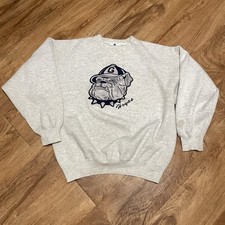 Vintage Georgetown Hoyas Gray Sweatshirt Men Large College Basketball NCAA Gear