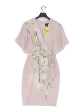 Phase Eight Wrap Midi Dress UK10 in Pink