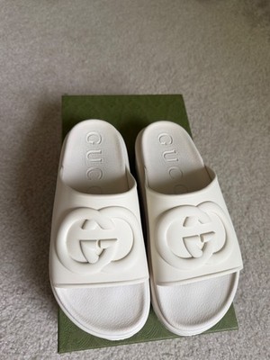 Gucci Interlocking G Logo Rubber Slides
