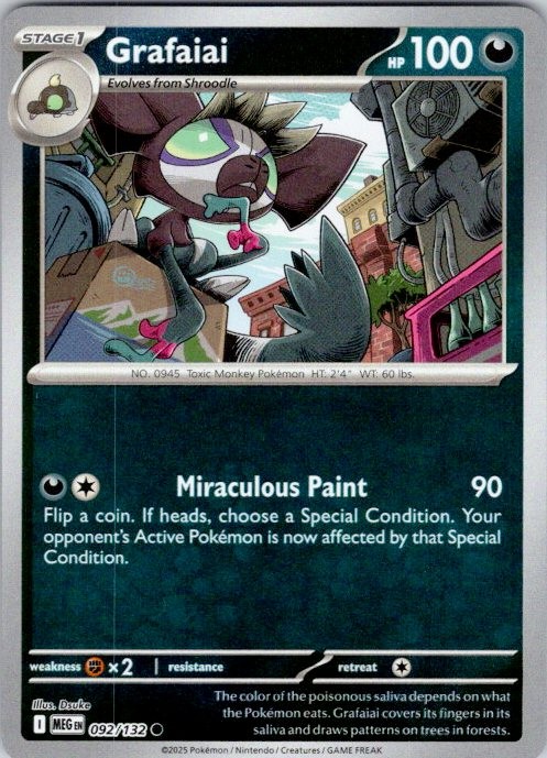 Grafaiai Reverse Common ME01: Mega Evolution 092/132 NM