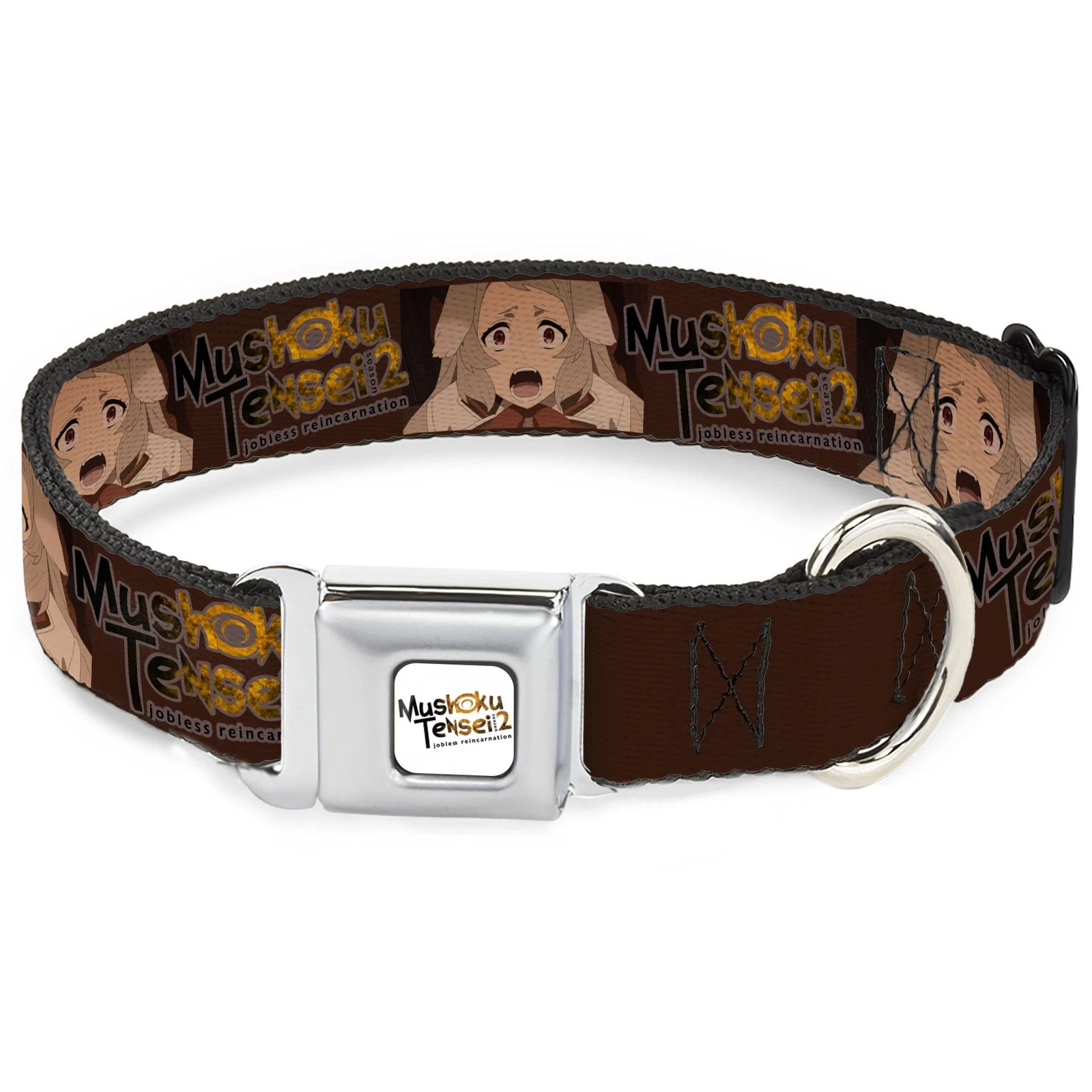 Crunchyroll Pet Collar, Dog Collar Metal Seatbelt Buckle, Mushoku Te (US IMPORT)