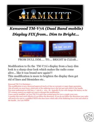 ケンウッド TM-V7A KENWOOD KENWOOD: TM-V7A/E FM Mobile Transceiver