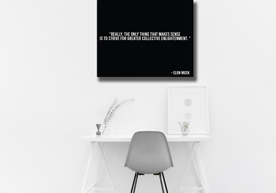 Really the only enlightenment Canvas Print PreStretched motivation Elon Musk