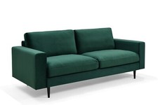 Dark Green Velvet 3 Seater Sofas- Easy Flat-packed Biggie range FREE DELIVERY