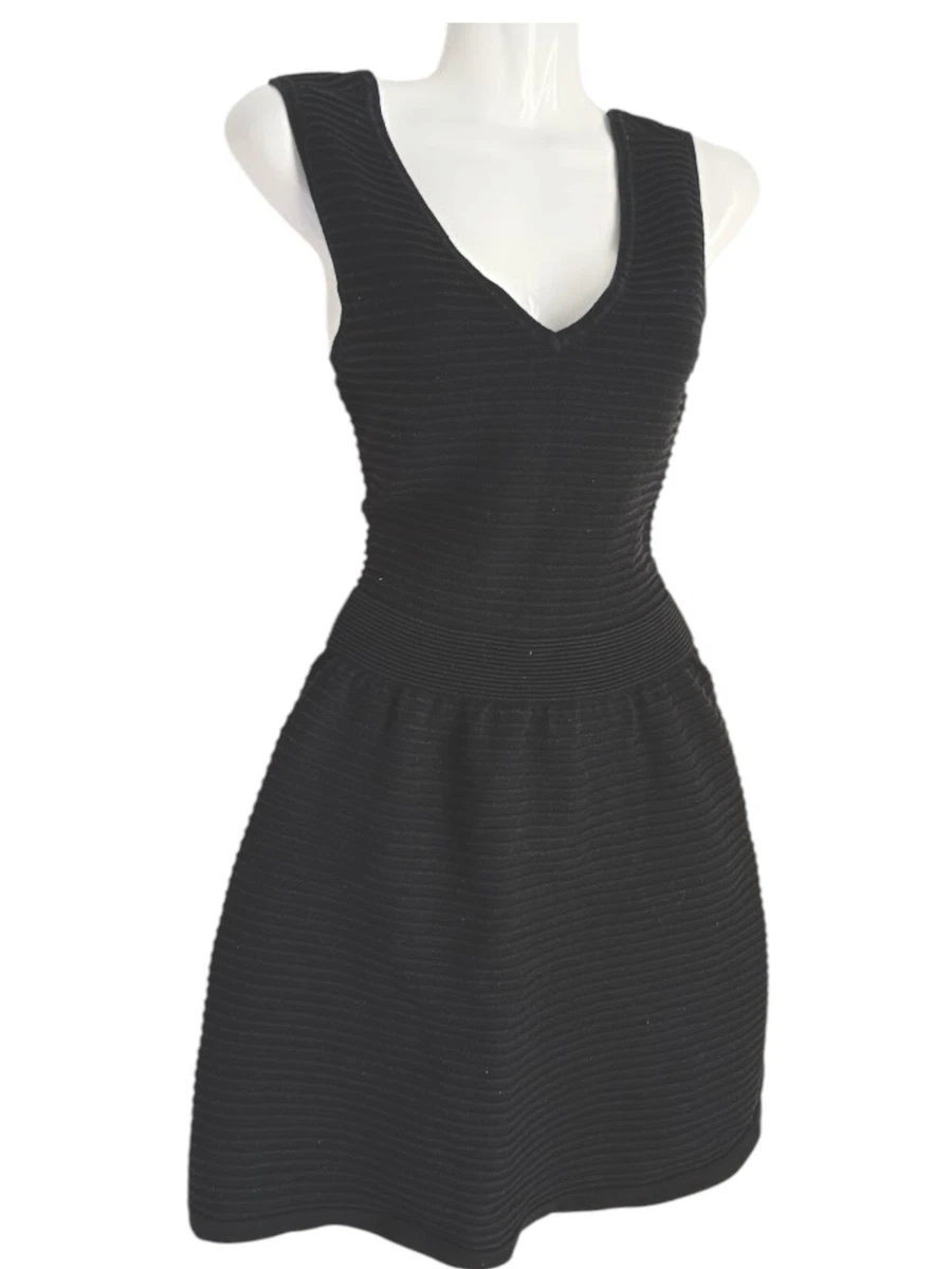 Robe Drapée Noire Sandro Taille 3 (L) En Viscose - Comme Neuve Sans étiquettes - Élégante Pour Soirée