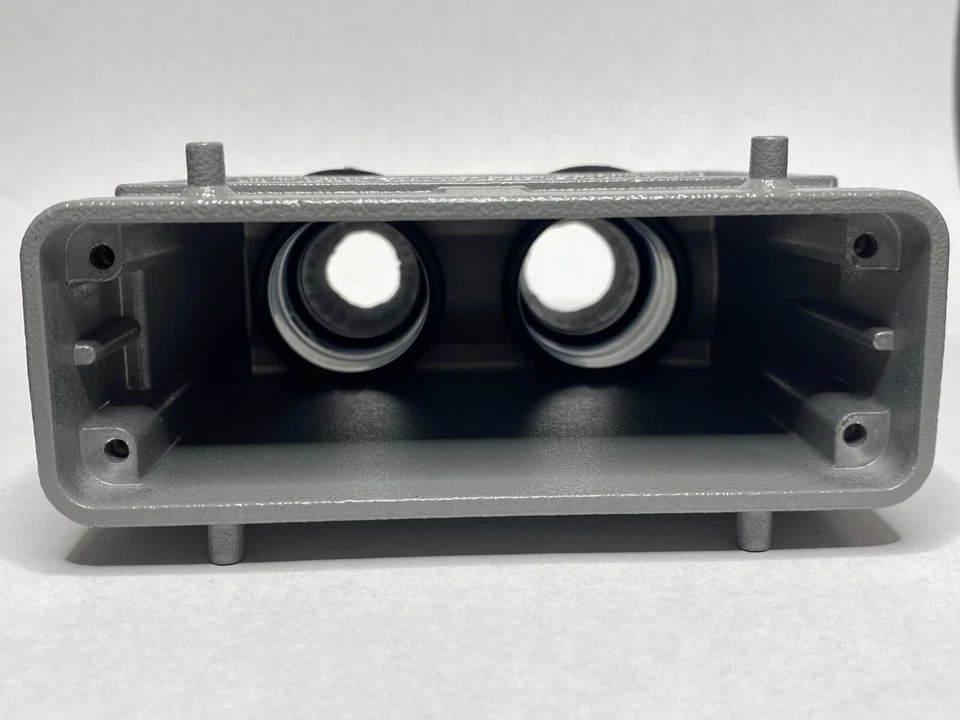 HARTING 09300240461 Heavy Duty Power Connector METAL HOOD HAN 24B 2 LVR LOCKING - Image 4 of 4