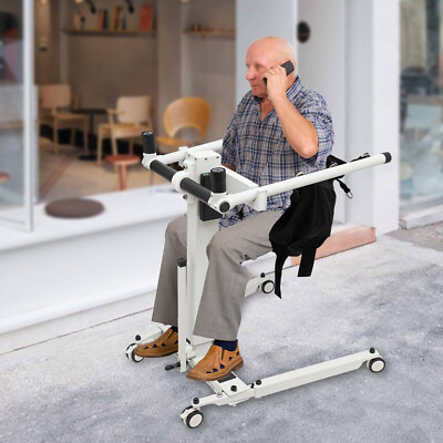 Electric Hydraulic Lift Patient Transfer Chair, Transfer Wheelchair Patient Lift