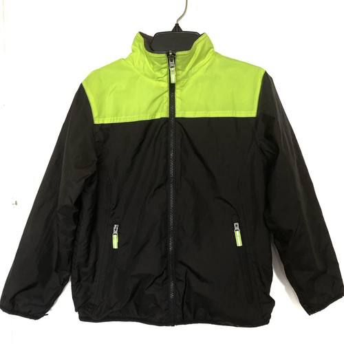 Champion Jacket Black Neon Green Poly 