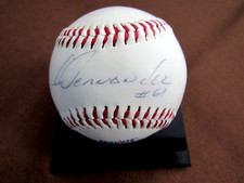 LIVAN HERNANDEZ # 61 1997 WSC FLORIDA MARLINS SIGNED AUTO FANFEST BASEBALL JSA