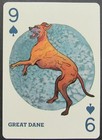 Dog Great Dane Single Swap Wide Playing Card 9 Spades Unused