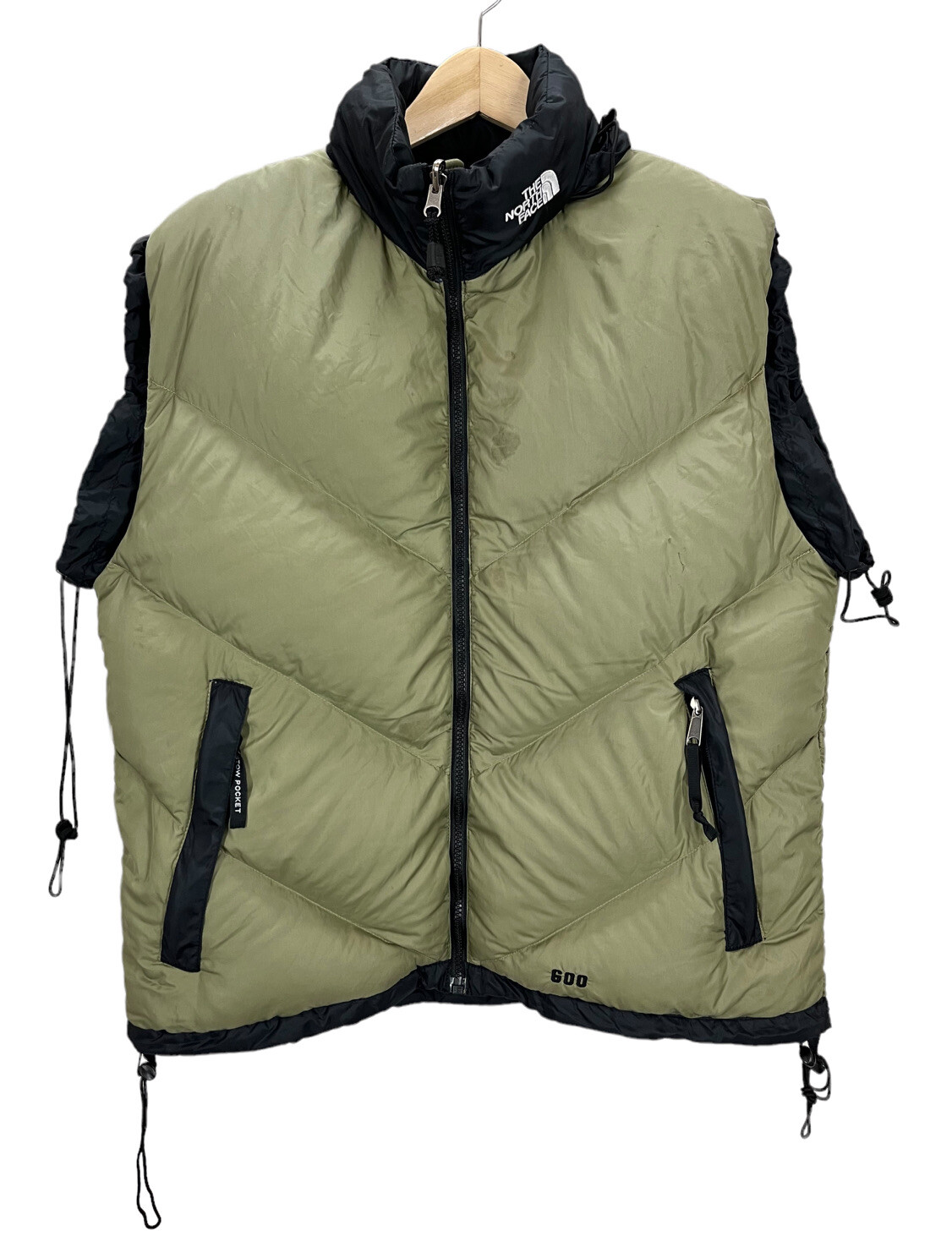 Olive Green Down Puffer Vest Large 