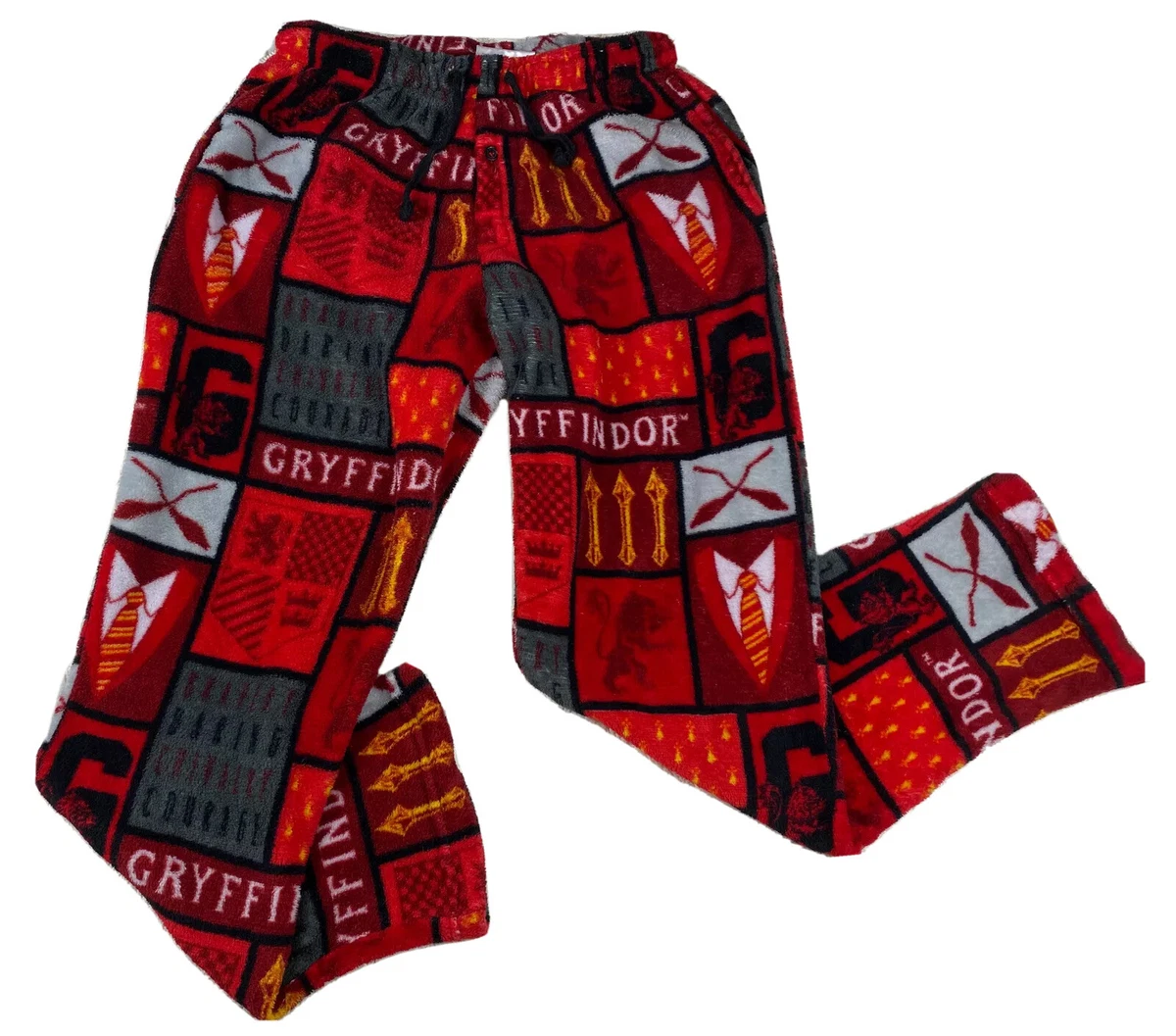 Harry Potter Pajama Pants Mens Small Gryffindor Soft Fleece Sweat Pants