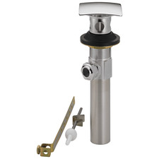 Delta 72177-PN Square Metal Pop-Up Drain w Overflow Polished Nickel