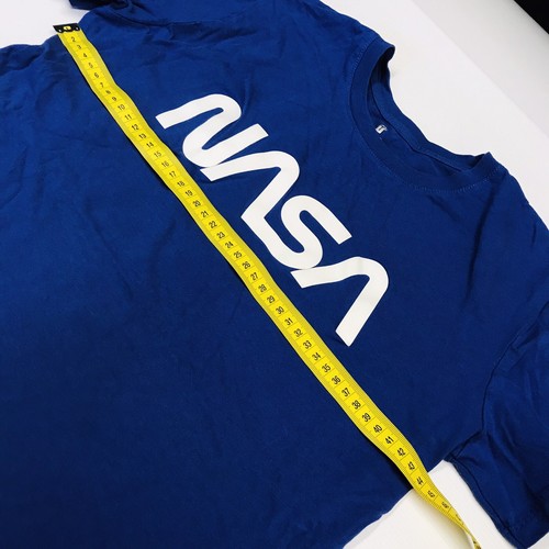 Camiseta NASA Mujer Talla 1 XS Manga Corta Top Azul LOGO Jersey Algodón On - Imagen 4 de 6