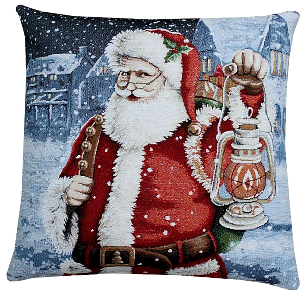 Kissenbezug 45 X 45 Cm Gobelin-Stoff Weihnachtsmann Santa Hossner Heimtex-image
