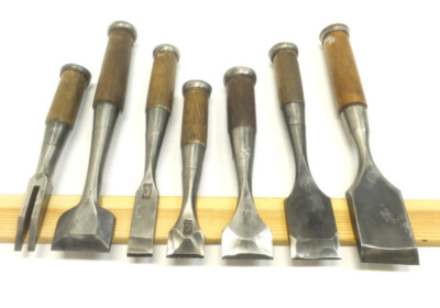 Japanese Chisel Nomi カネ市 カネ光 助丸 Carpenter Tool Set of 7