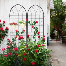 2 Pack Metal Garden Trellis Rustproof Trellis for Climbing Plants Outdoor Flower