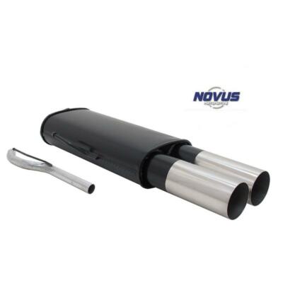 Novus Gruppe N Sport Auspuff Endschalldämpfer 2x90 rund SR für VW Passat 35i B3