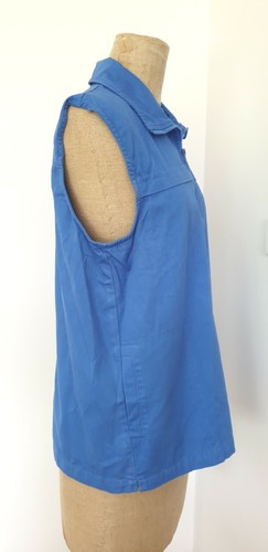 Womens Miller'sFull Zip Vest Size 10 Blue Sleeveless 100% cotton Pockets - Picture 4 of 5