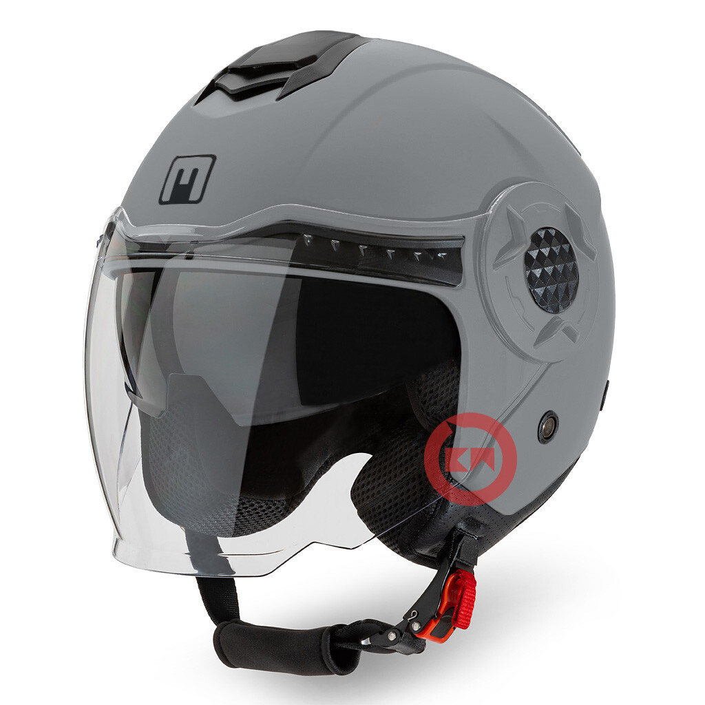 MPH DJ CASCO JET MOTO SCOOTER DOPPIA VISIERA OMOLOGATO ECER-22-05 GRIGIO  OPACO - Shopping.com