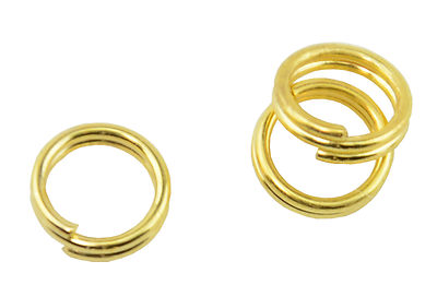 100 Stück Spaltringe 6 mm vergoldet (237693-4) Schmuckherstellung Zubehör
