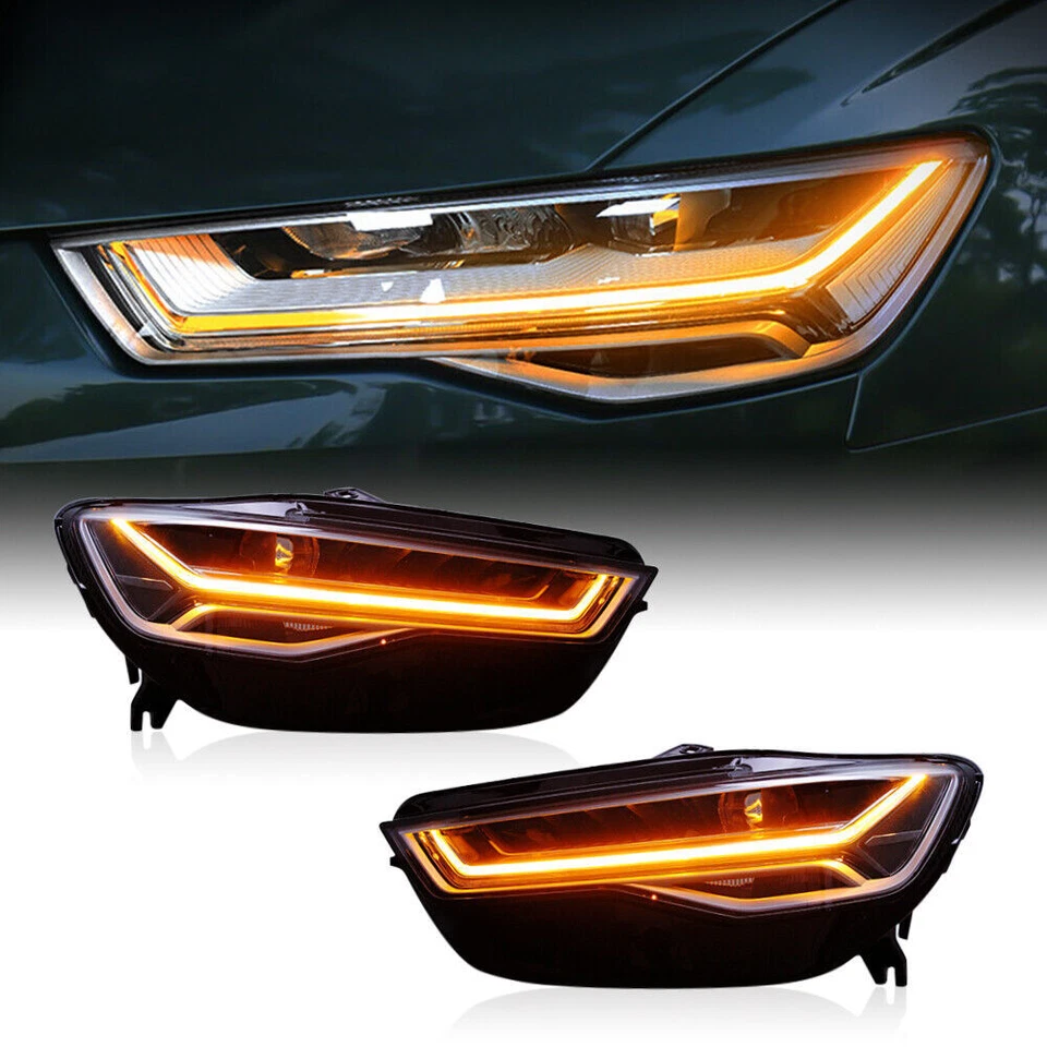 Conjunto de faros de xenón para Audi A6 S6 C7 2012-2018 Facelift a LED Foto 2 de 4