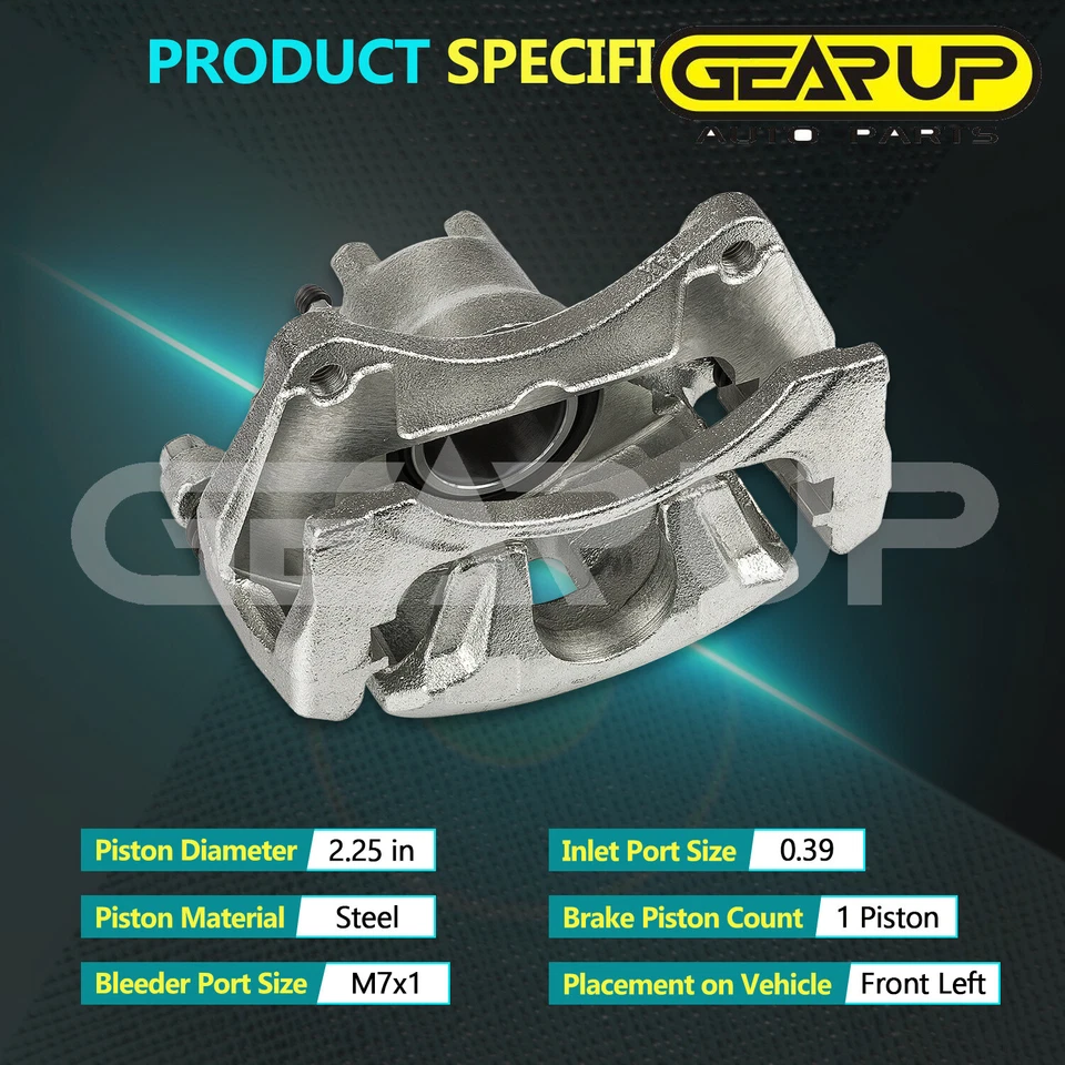 Pinza de freno delantera izquierda con soporte para Jeep Compass Dodge Caliber Chrysler 200 Foto 2 de 4