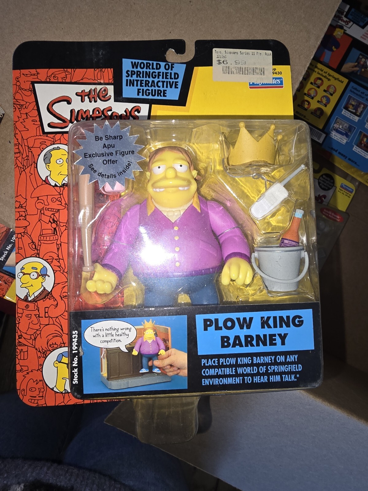 The Simpsons World of Springfield Interactive Figure Plow King Barney