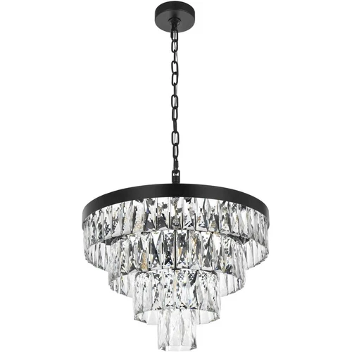 Crystal Chandelier Light Fixture Black High Quality Foyer Modern Dining Room 20" - Picture 4 of 8