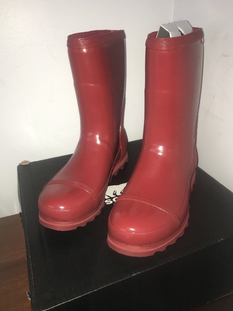 sorel joan rain wedge red