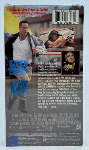 1994 Speed VHS NEW SEALED w/ WATERMARK - Picture 2 of 6