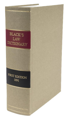Black's Law Dictionary 1st Edition American Law Dictionary