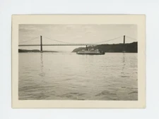 Vintage Photo Historic Hudson River Bridge Day Line Winthrop Manhattan NYC 1940s