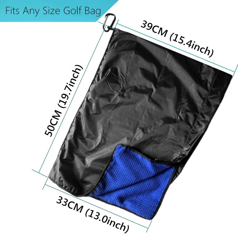 Golf Rain Hood Towel Waterproof Golf Bag Cover Protect Clip On Bag