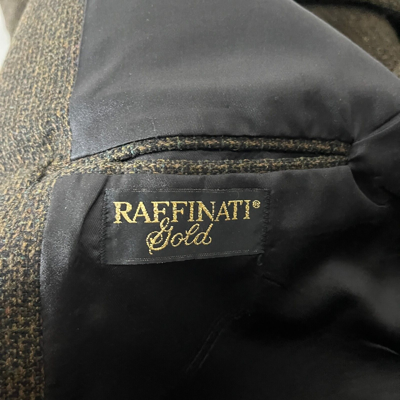 Vtg Raffinati Gold Double Breast Sport Coat Mens … - image 11