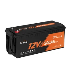 Litime 12V 200Ah Plus Heated LiFePO4 Lithium Battery Heating -4°F For Off-grid