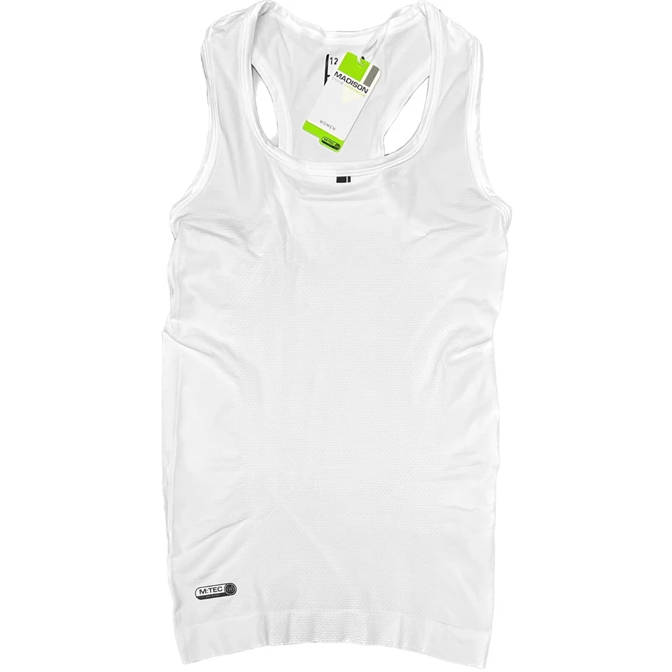 Madison Isoler Mesh Womens Sleeveless Base Layer - White - Size 12-14 - image 1 of 1