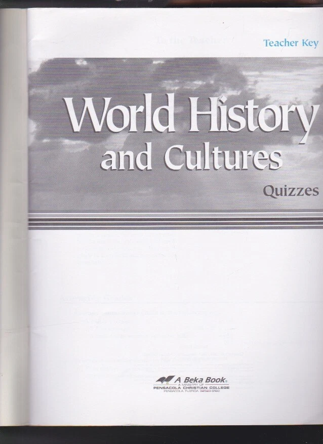 abeka World History & Cultures 10 Quiz Key 2nd Ed. Teacher Key #57282001 VG Foto 3 de 4