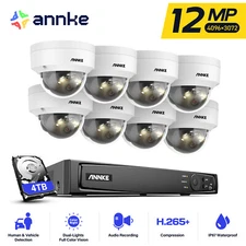 ANNKE 8CH 12MP Audio PoE Security IP Camera System AI Detection Full Color Night