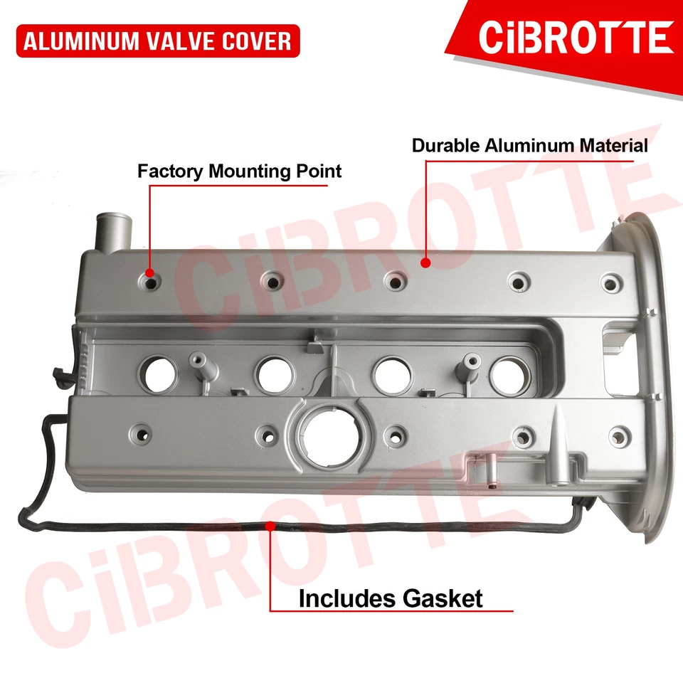 Aluminum Valve Cover & Gasket 04-05 Suzuki Forenza 99-02 Daewoo Nubira Leganza - Image 4 of 4