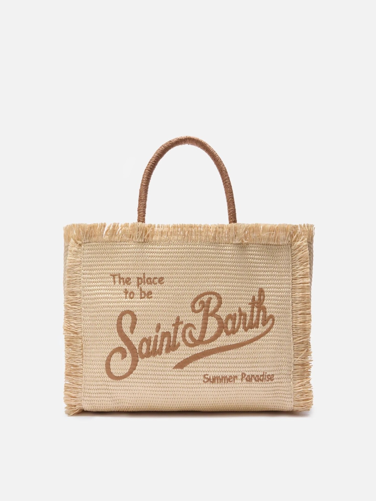 Borsa MC2 Saint Barth in paglia Vanity con Logo