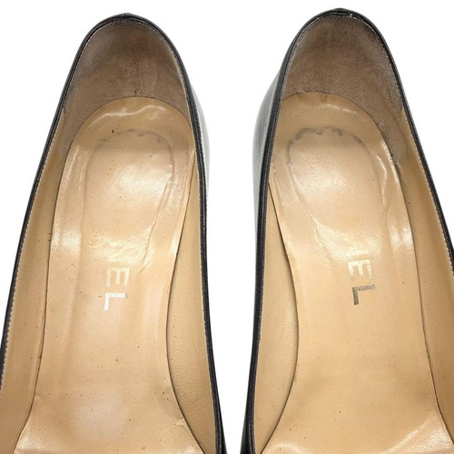 Chanel Coco Mark décolleté punta quadrata US 7,5 / UK 5 nere autentiche 044506 - Foto 6 di 9