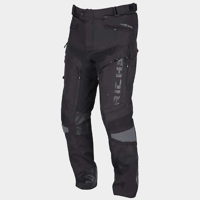 RICHA INFINITY 2 ADVENTURE BIKE WASSERDICHTE MOTORRADHOSE KURZ SCHWARZ