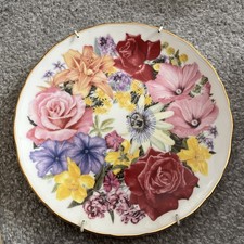Limited edition "Windsor Bouquet" collectible plate produced by Royal Albert