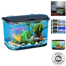 Crystal-Clear 5-Gallon LED Aquarium Kit with Easy Setup for Tropical Fish Lovers
