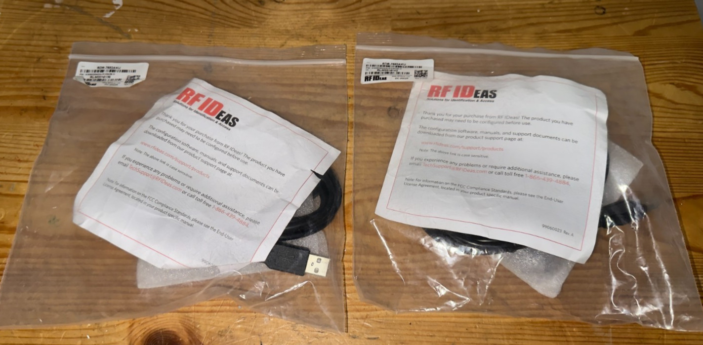 Wave ID RF ideas RFIDeas RDR-7582AKU USB Reader (2 of them)