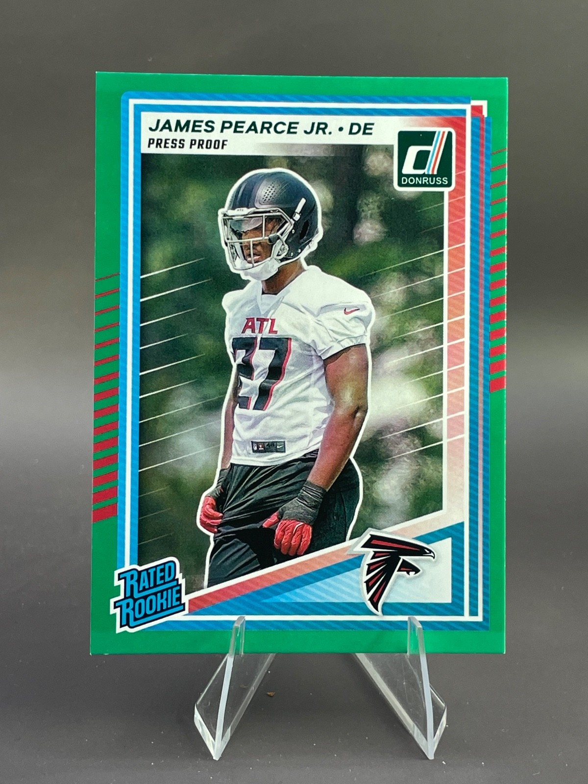 JAMES PEARCE Jr rc #363 Rated Rookie Green Press Proof 2025 Donruss FALCONS