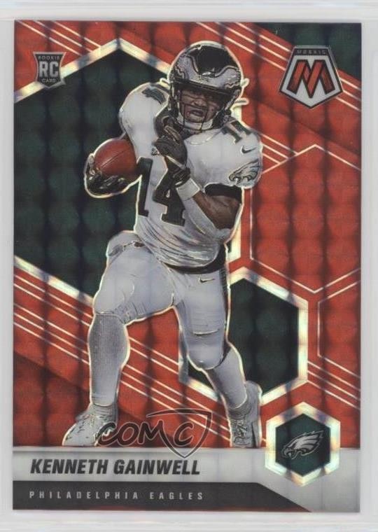 2021 Panini Mosaic Rookies Red Prizm Kenneth Gainwell #339 Rookie RC 0y59